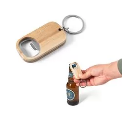 Abridor de Garrafas Em Aço Inox e Bambu Personalizado  Abridor de Garrafas Em Aço Inox e Bambu Personalizado