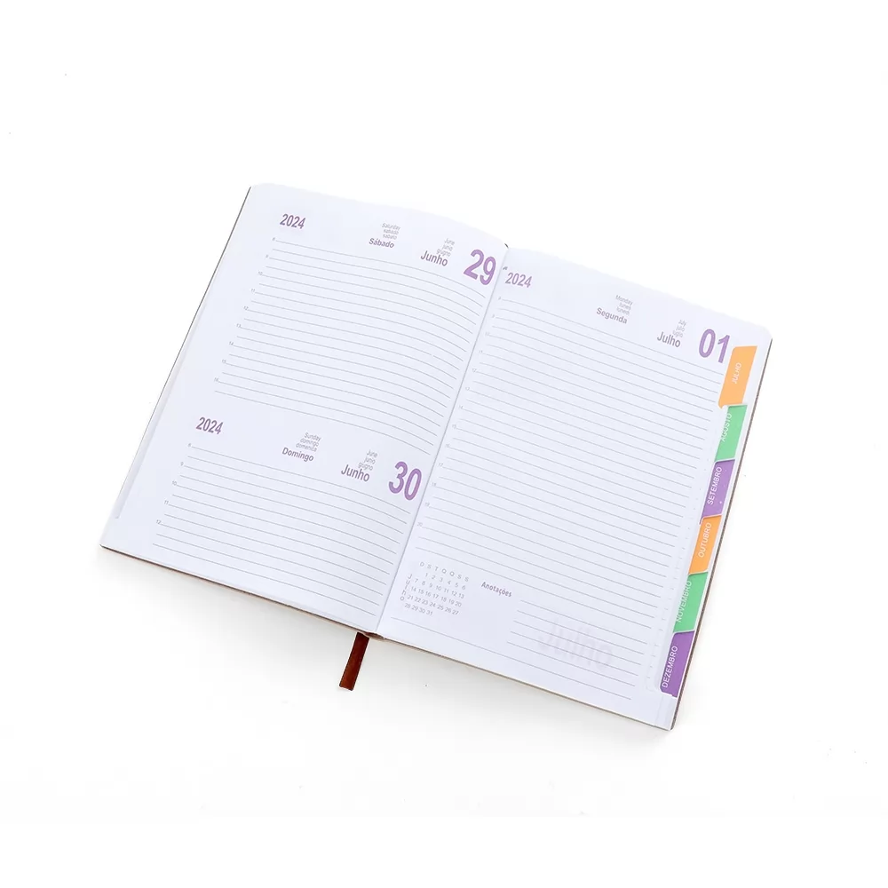 Agenda Couro Sintético 2024 Personalizada