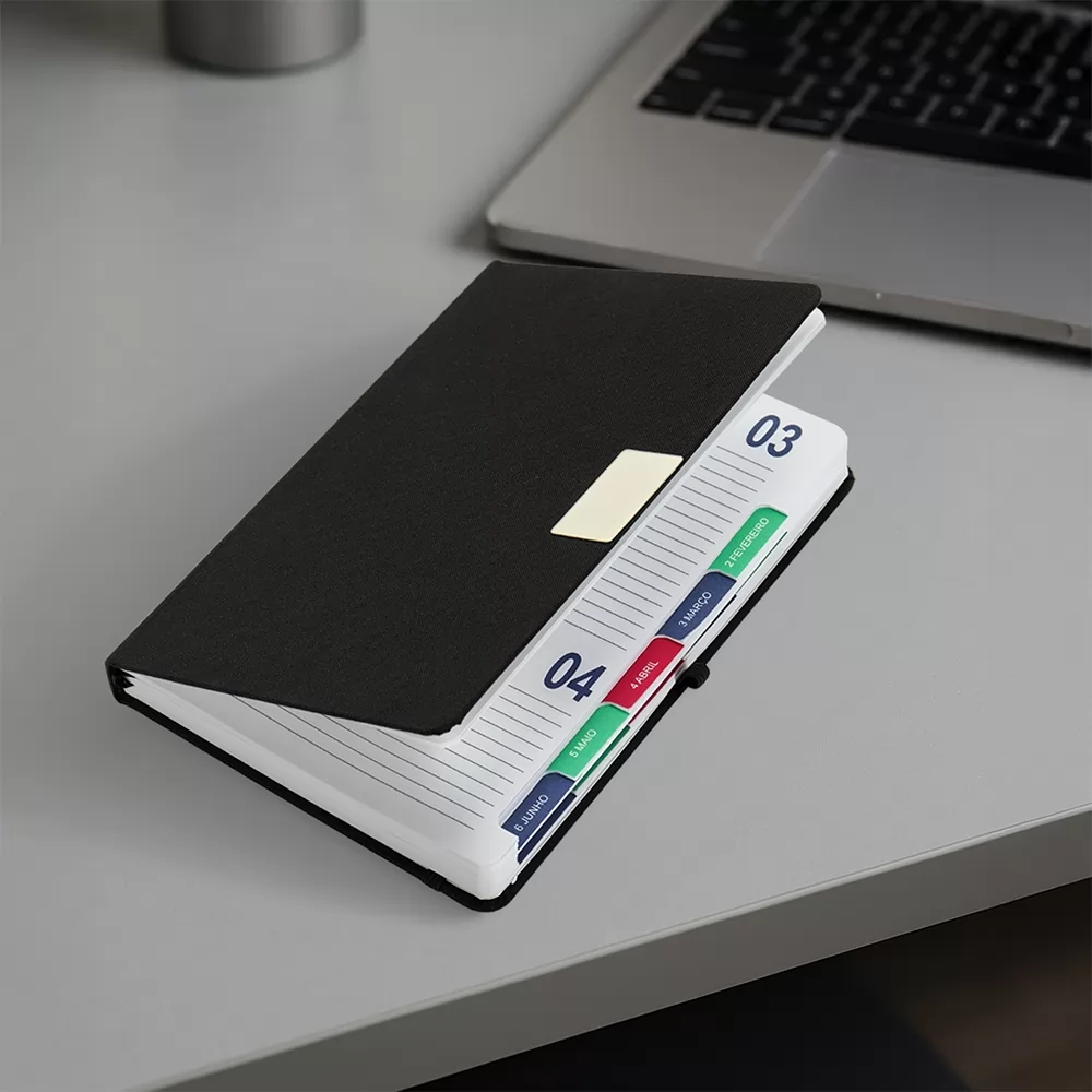 Agenda Diária 2026 Linho Personalizada