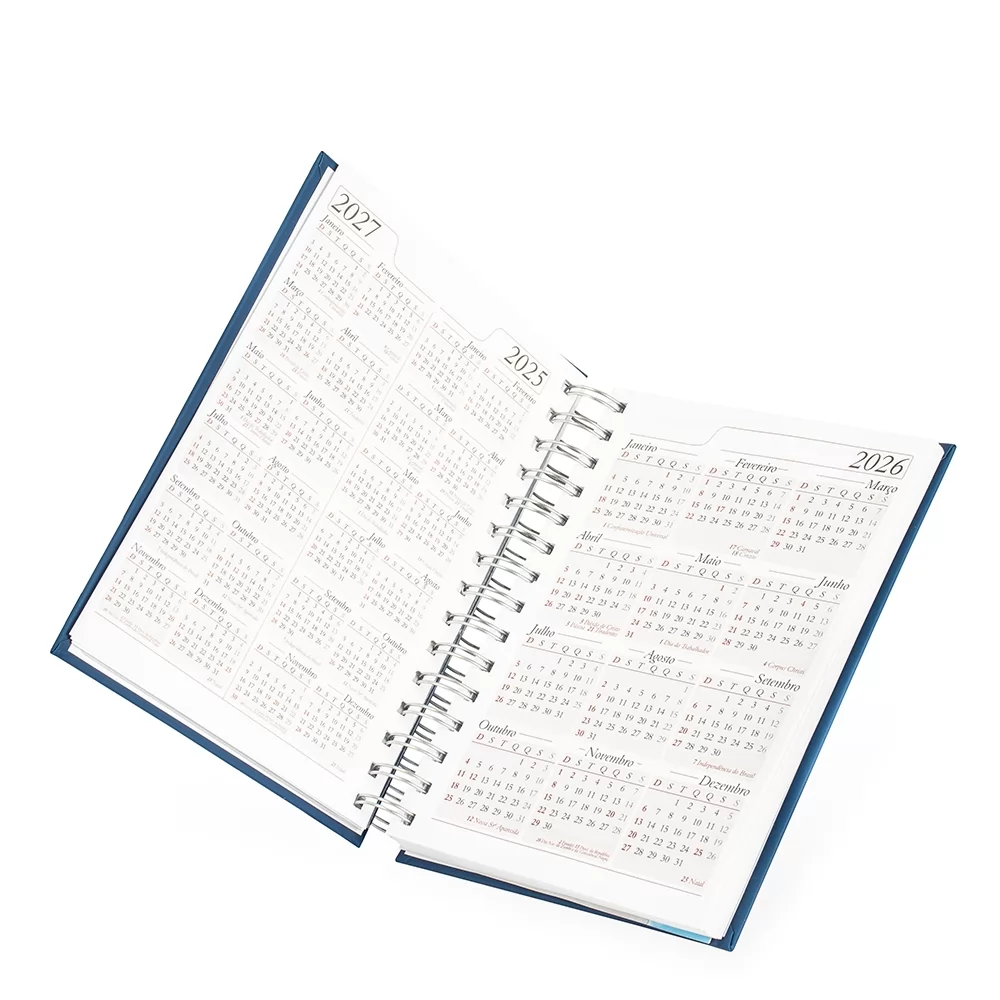 Agenda Diária 2026 Wire-o Personalizada