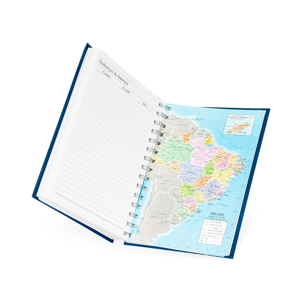 Agenda diária 2026 Wire-o Personalizada