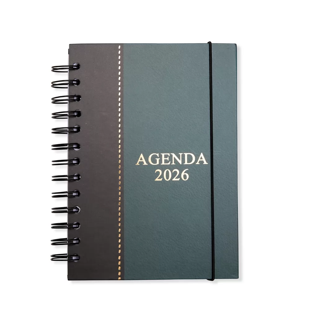 Agenda Diária 2026 Wire-O Personalizada
