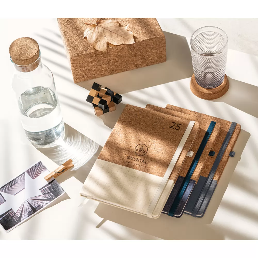 Agenda em cortiça e linho Personalizada