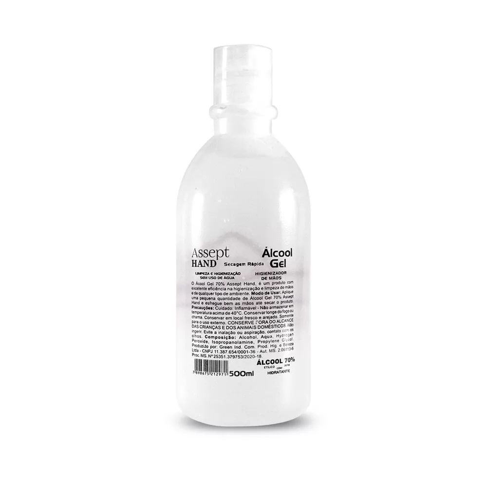 Álcool Gel 70% Antisséptico 500ml Personalizado
