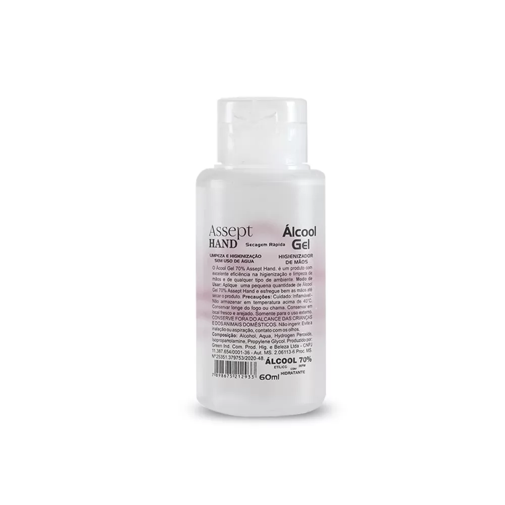 Álcool Gel 70% Antisséptico 60ml Personalizado