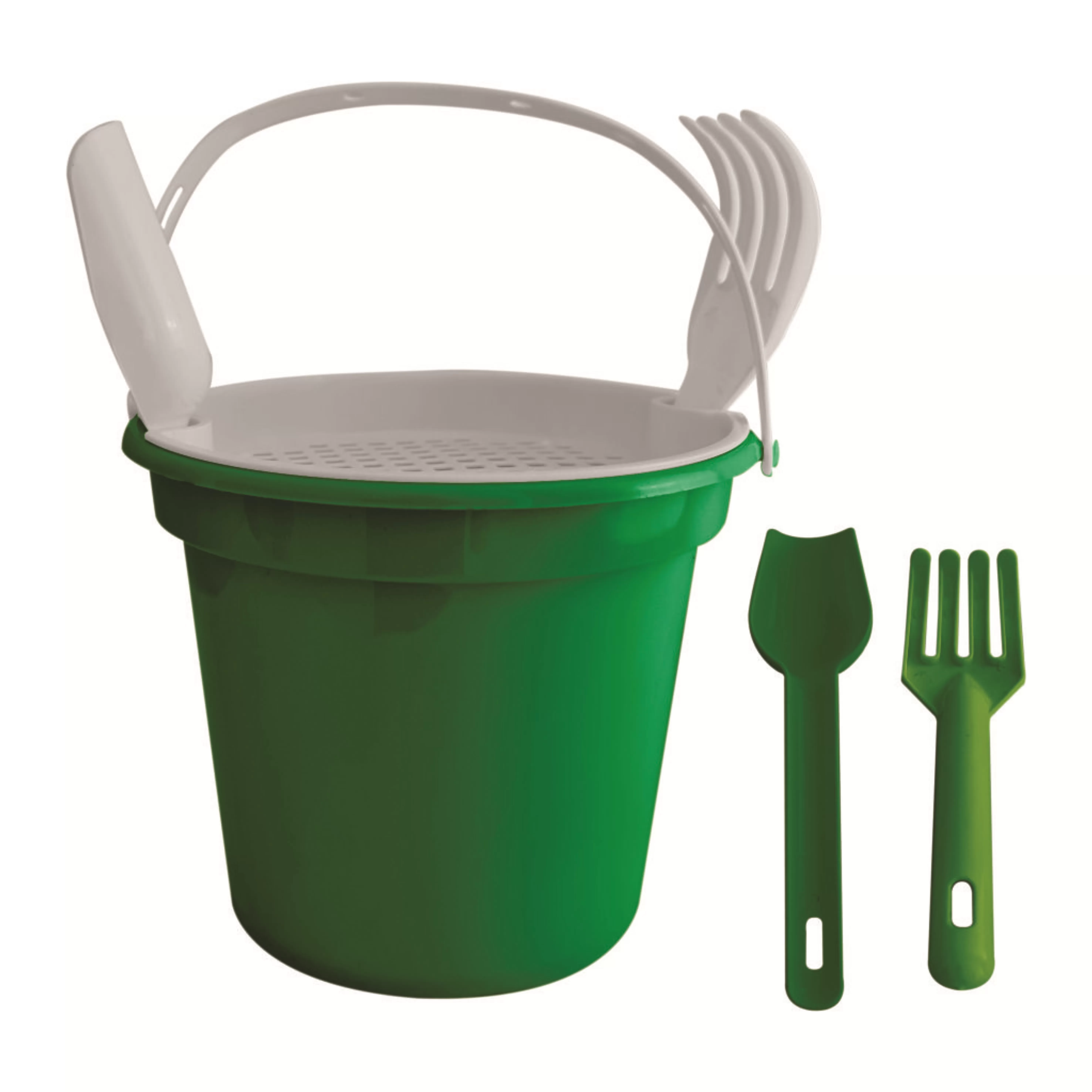 Balde De Praia com Pá, Rastelo e Peneira Personalizado