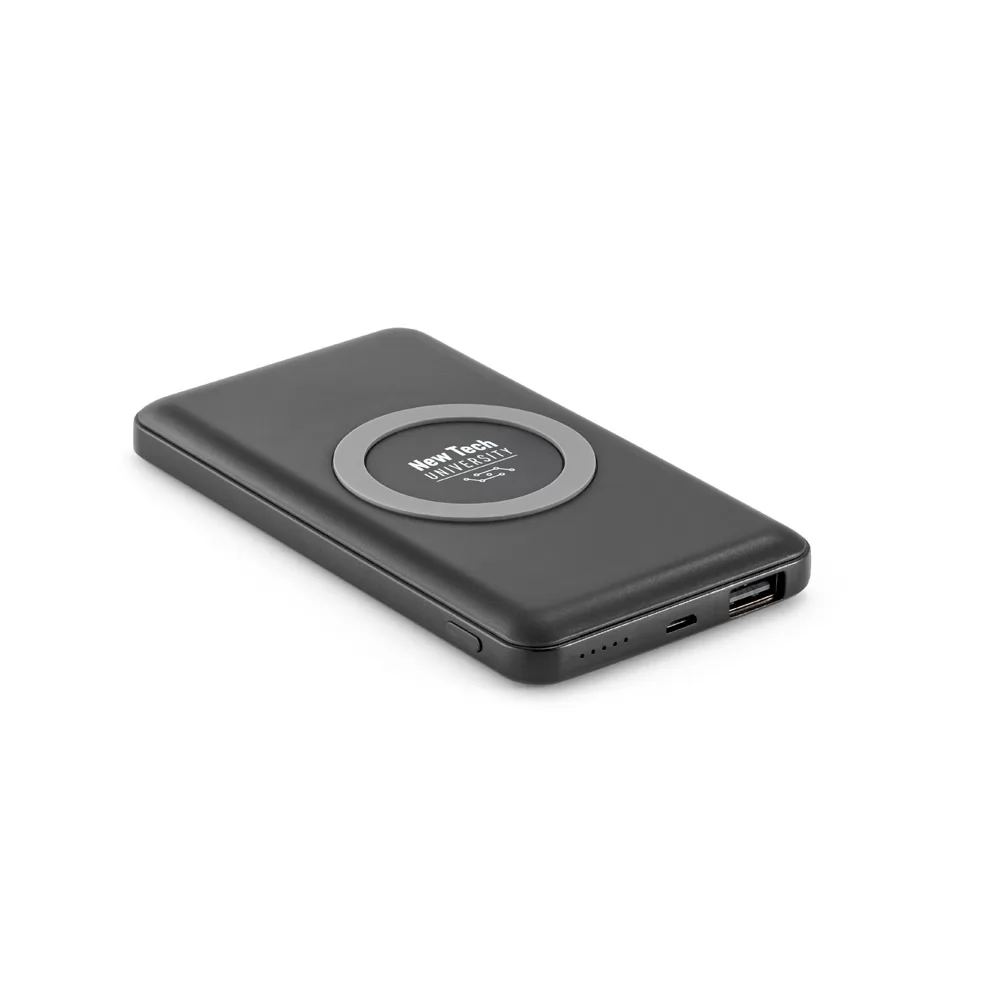 Bateria portátil e carregador wireless em alumínio 4.000 mAh Personalizada