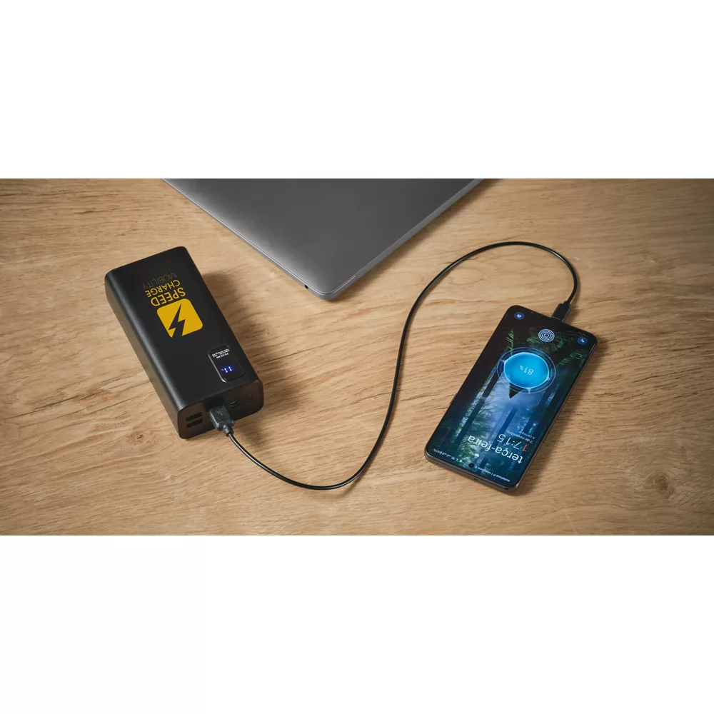 Bateria portátil em ABS 100% reciclado 30.000 mAh Personalizada