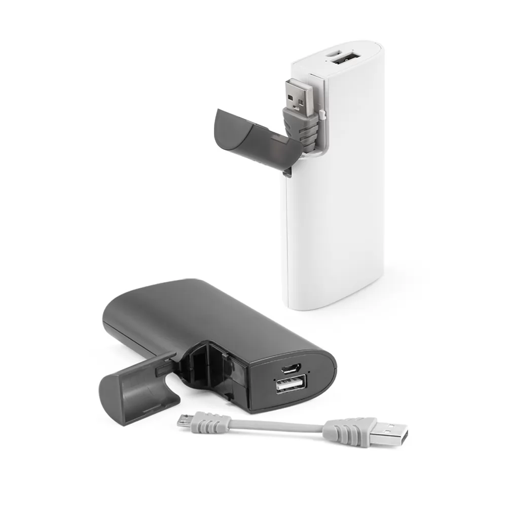 Bateria portátil em ABS com bateria polímero de lítio 4.000 mAh Personalizada