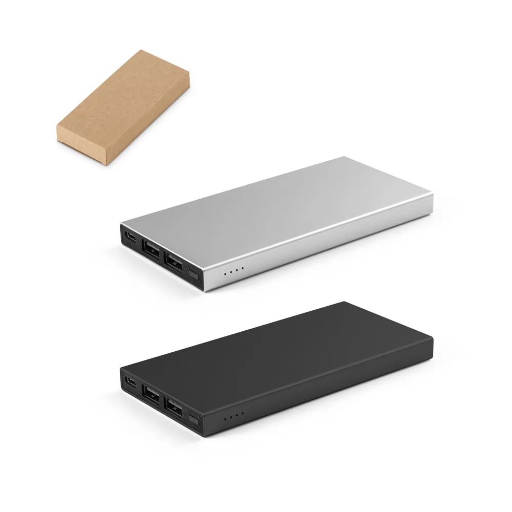 Bateria portátil em alumínio 100% reciclado 5.000 mAh Personalizada