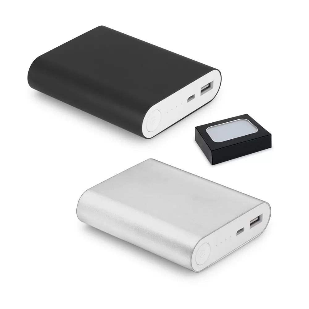 Bateria portátil em alumínio e bateria de lítio 8.000 mAh Personalizada