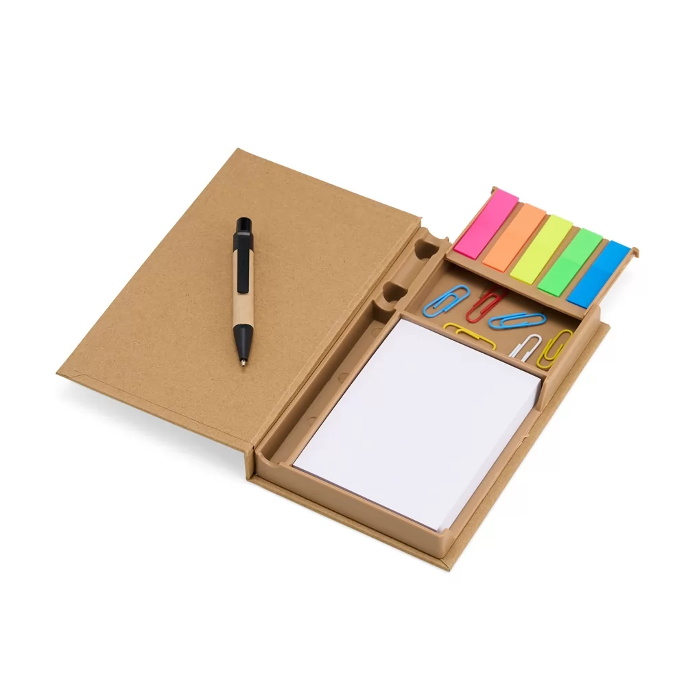 Bloco de Anotação com Autoadesivos e Caneta Personalizado