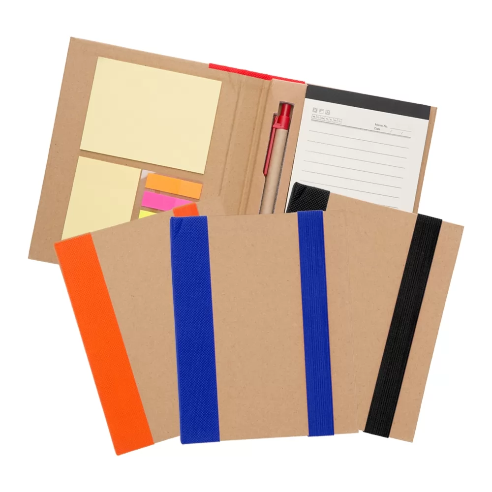 Bloco de Anotação com Autoadesivos e Caneta Personalizado