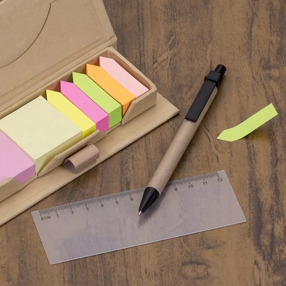Bloco de Anotação com Post-it e Caneta Personalizado