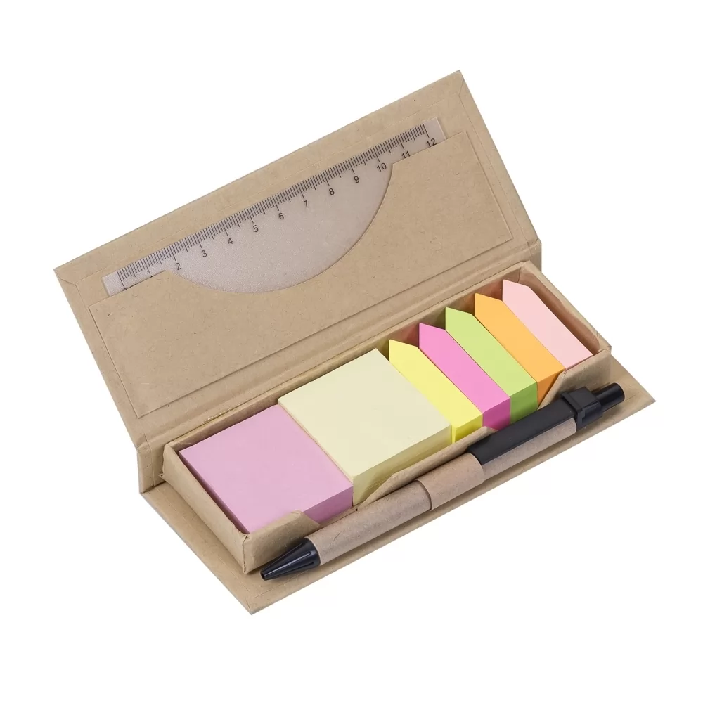 Bloco de Anotação com Post-it e Caneta Personalizado