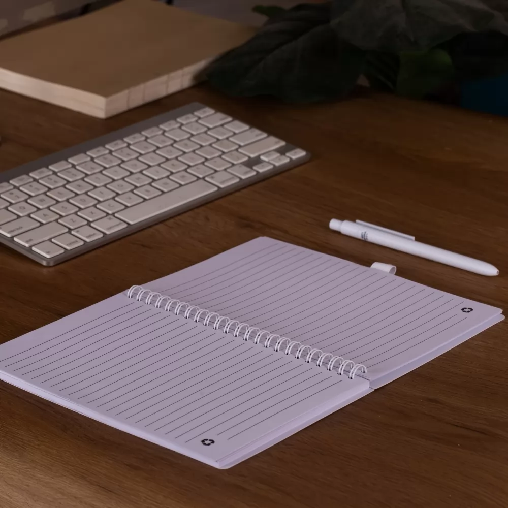 Bloco de Anotações Antibacteriano com Caneta Personalizado