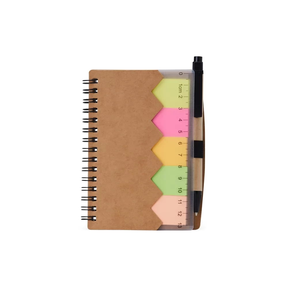 Bloco de Anotações com Autoadesivos e Caneta Personalizado