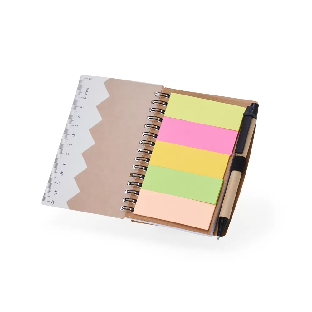 Bloco de Anotações com Autoadesivos e Caneta Personalizado