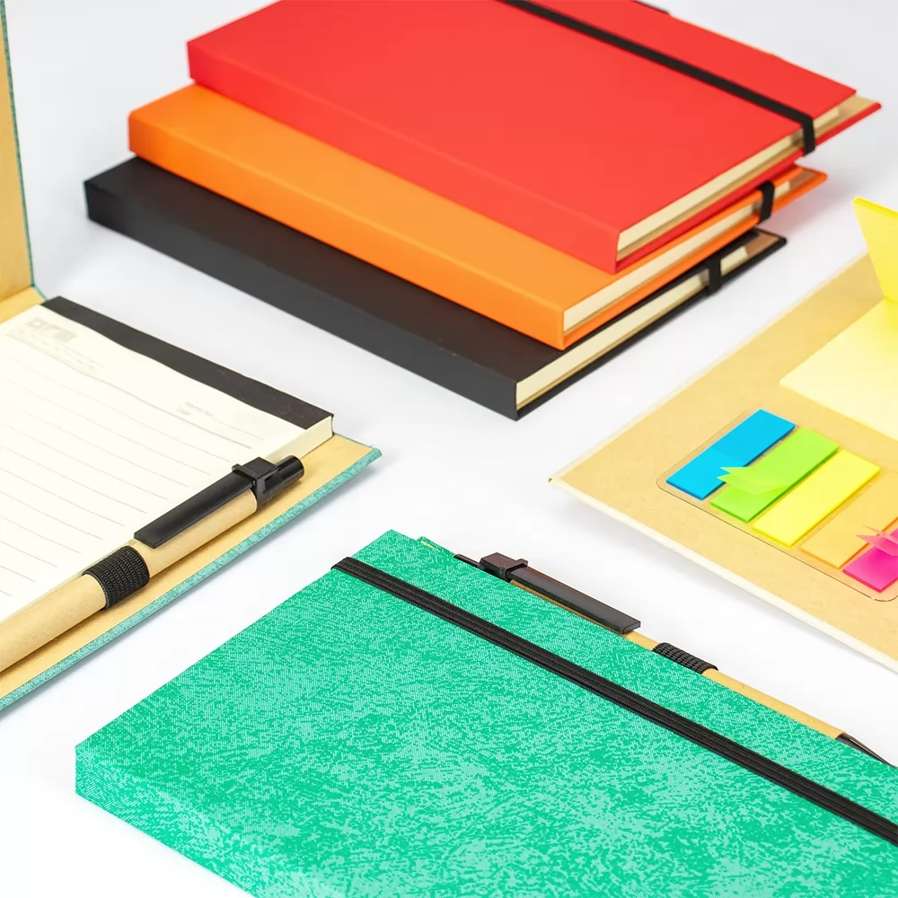 Bloco de Anotações com Autoadesivos e Caneta Personalizado