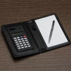 Bloco de anotações com calculadora Personalizado Bloco de anotações com calculadora Personalizado