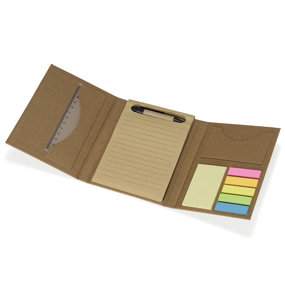 Bloco de Anotações com Caneta e Autoadesivos Personalizado