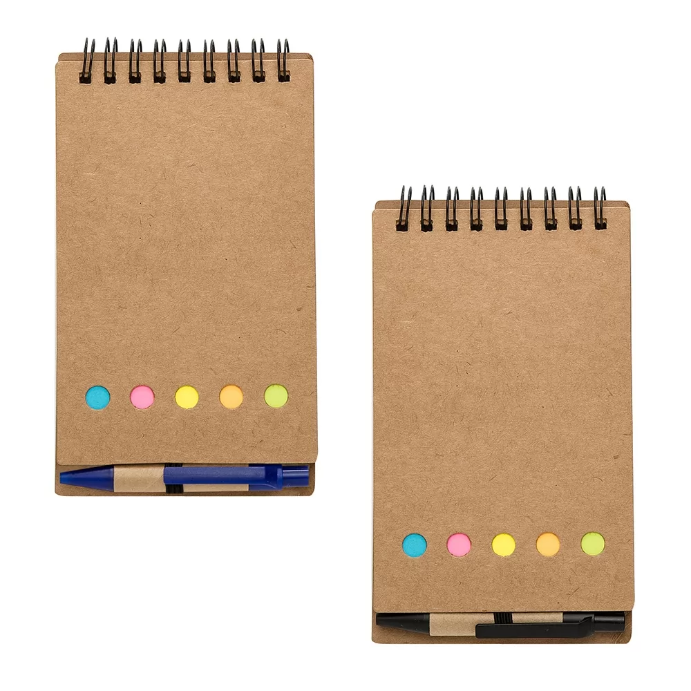 Bloco de Anotações com Caneta e Post-it Personalizado