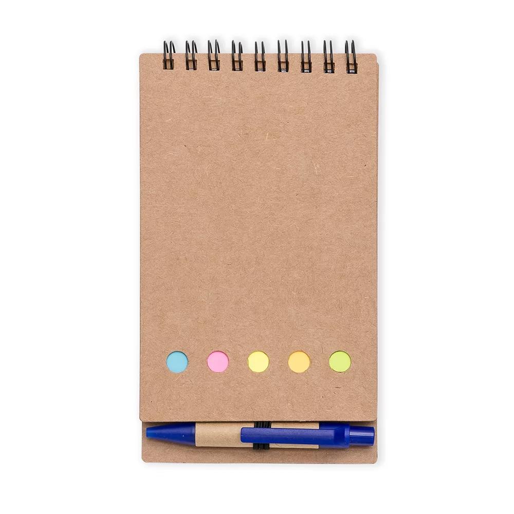 Bloco de Anotações com Caneta e Post-it Personalizado