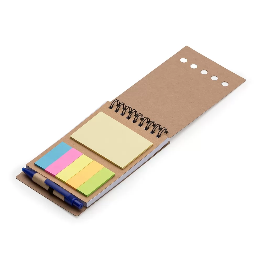 Bloco de Anotações com Caneta e Post-it Personalizado