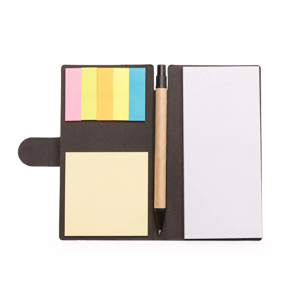 Bloco de Anotações com Post-it e Caneta Personalizado