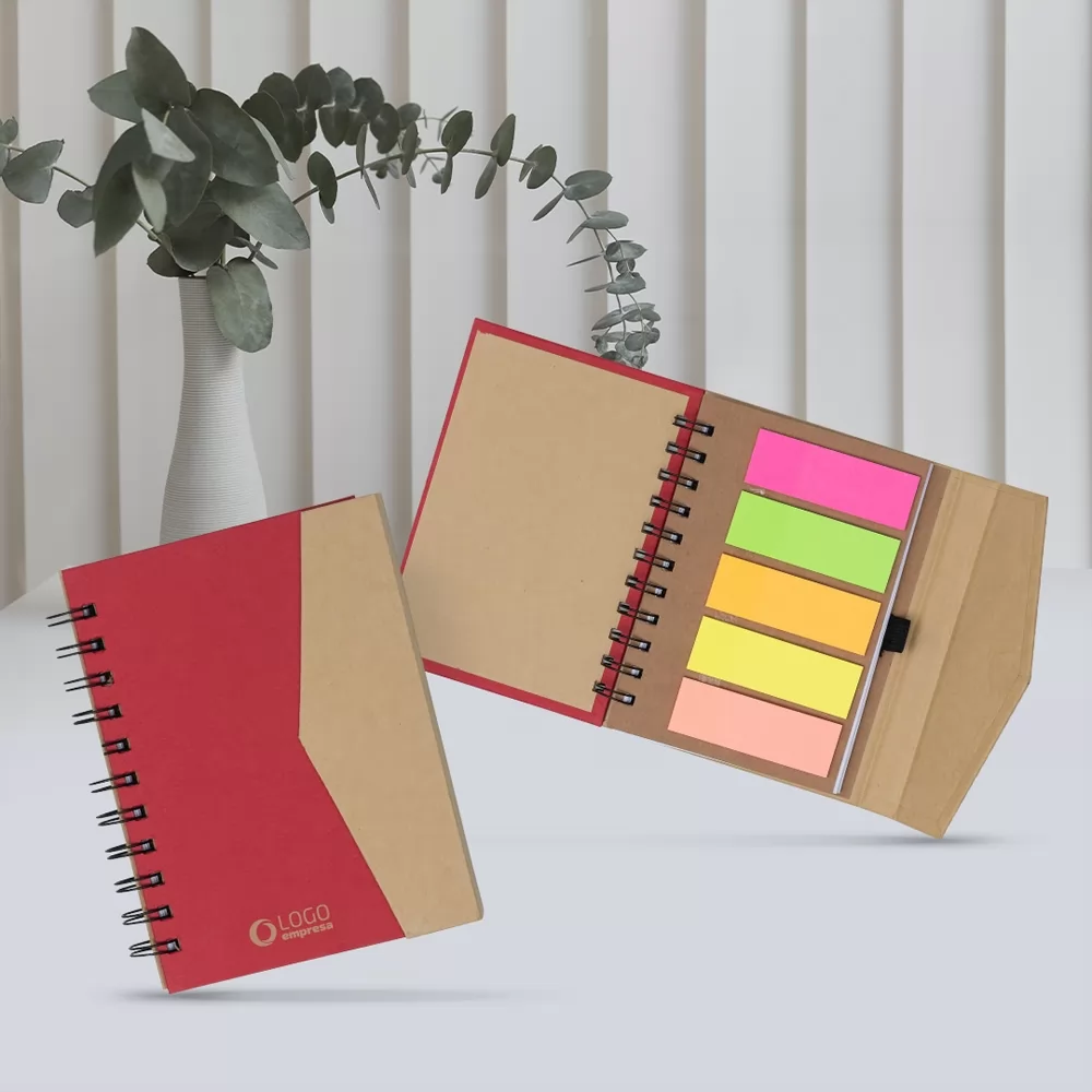 Bloco de Anotações Ecológica com Autoadesivos Personalizado