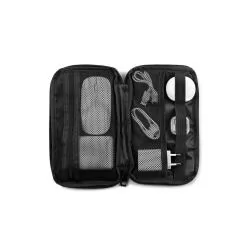 Bolsa Organizadora para Eletrônicos em Poliéster Reciclado Personalizada Bolsa Organizadora para Eletrônicos em Poliéster Reciclado Personalizada