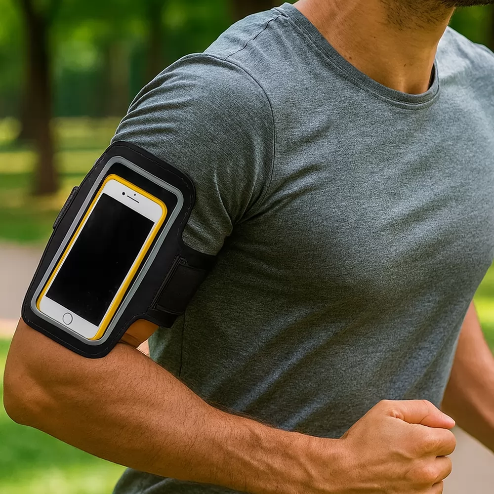 Braçadeira Esportiva Couro Sintético Personalizada