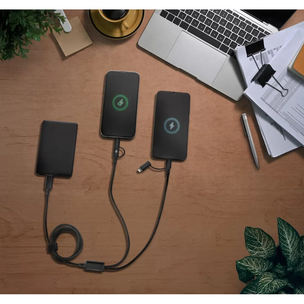 Cabo de Dados 6 em 1 em Pet Reciclado Personalizado