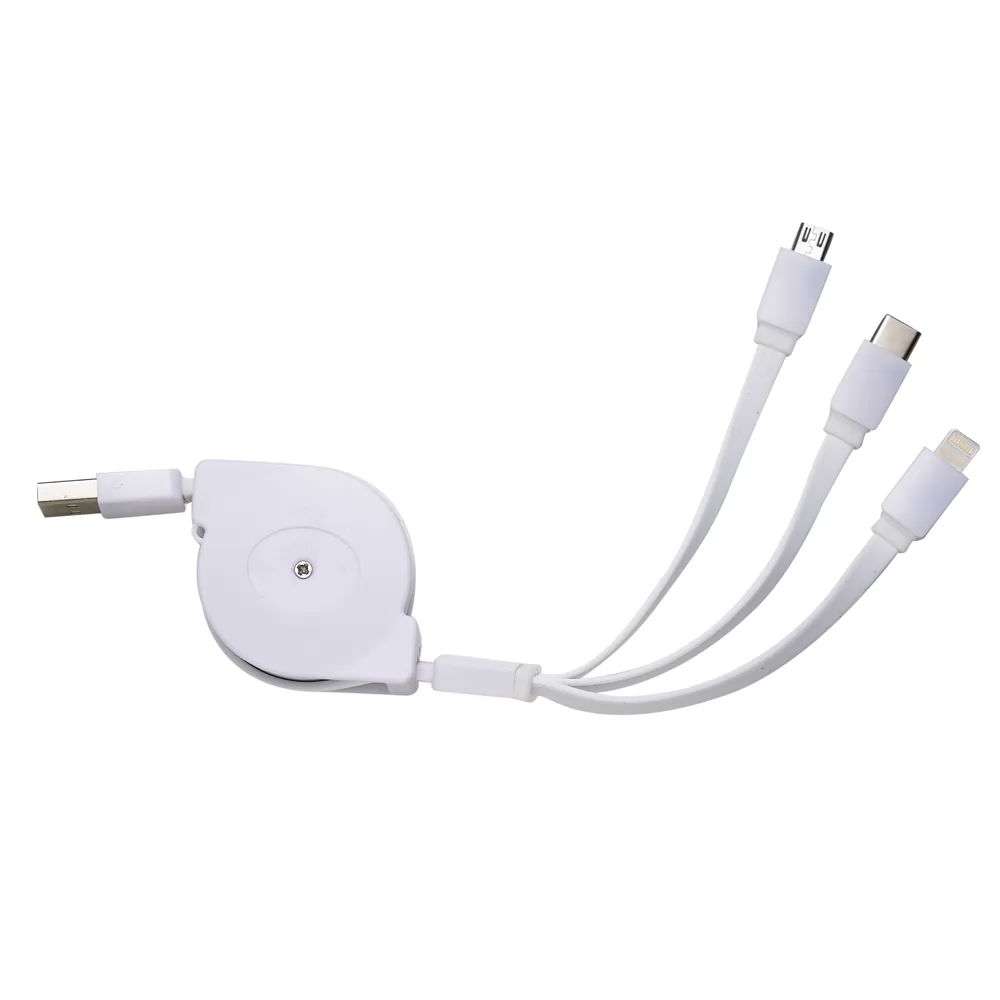 Cabo de Dados Retrátil 3 em 1 Personalizado