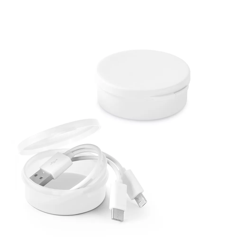 Cabo USB com conector 3 em 1 em ABS e PVC Personalizado