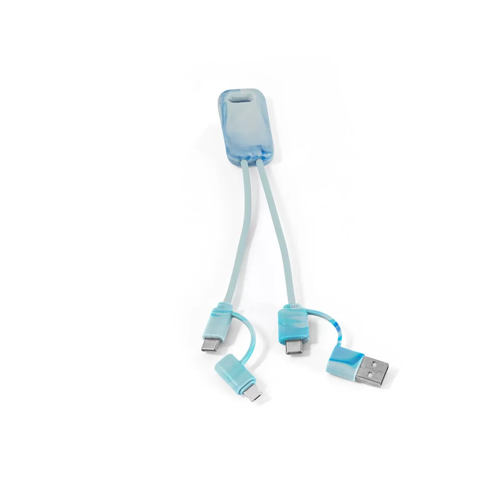 Cabo USB com Diversas Funções 6 em 1 em ABS Reciclado Personalizado
