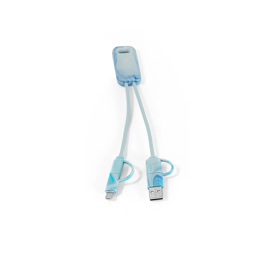 Cabo USB com Diversas Funções 6 em 1 em ABS Reciclado Personalizado