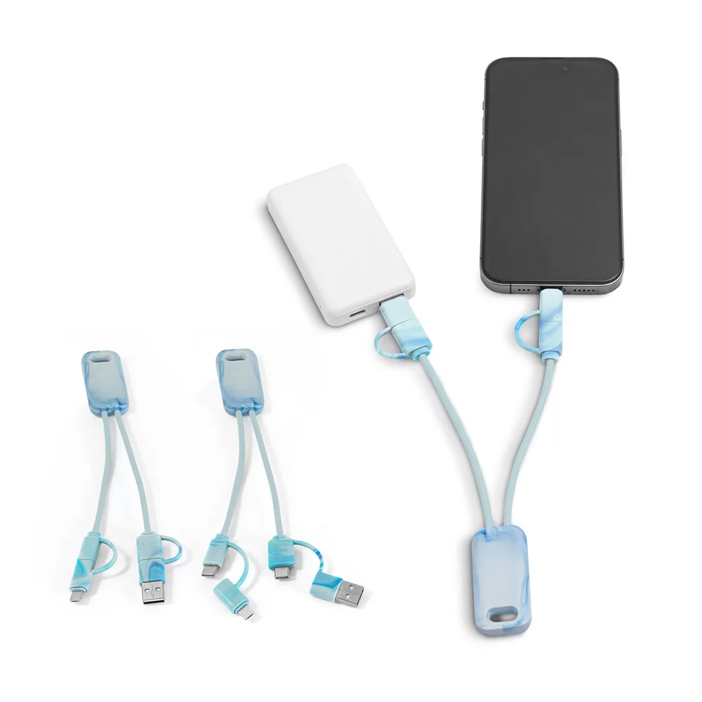 Cabo USB com Diversas Funções 6 em 1 em ABS Reciclado Personalizado