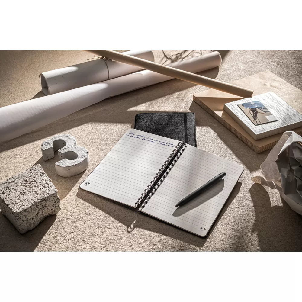 Caderneta A5 Com Capa em Feltro Reciclado Personalizada