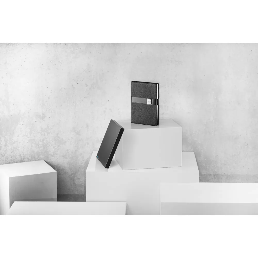 Caderneta A5 em Couro Sintético e Folhas Pautadas Personalizada