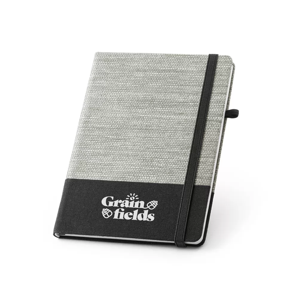 Caderneta A5 em palha e algodão Personalizada