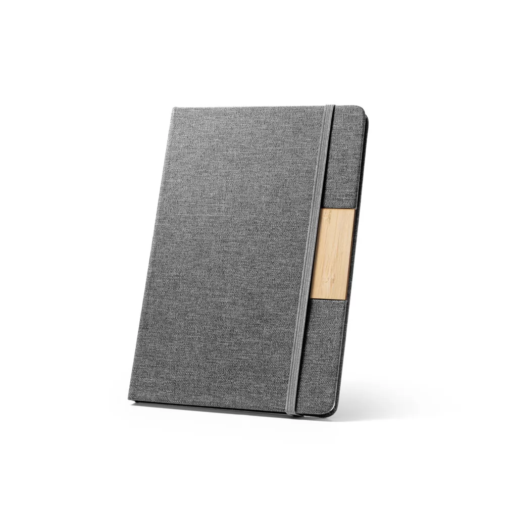 Caderneta A5 em tecido poliéster 100% reciclado Personalizada