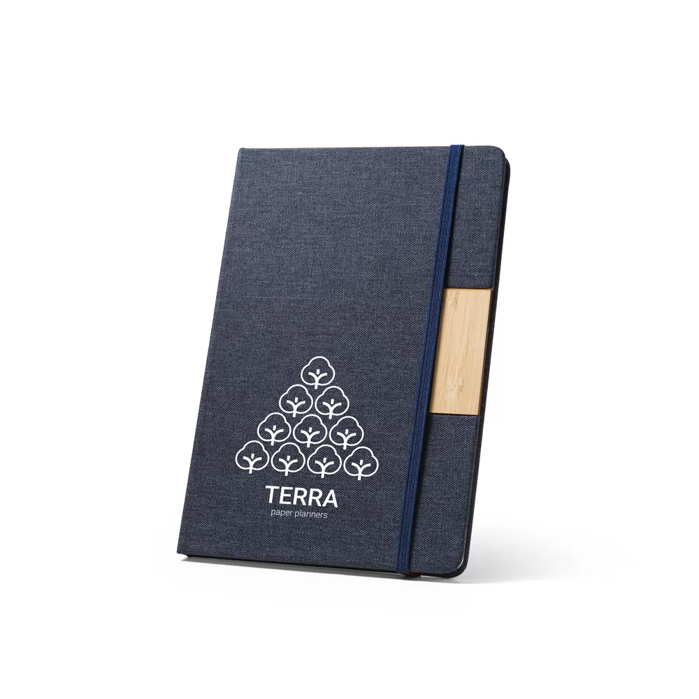 Caderneta A5 em tecido poliéster 100% reciclado Personalizada