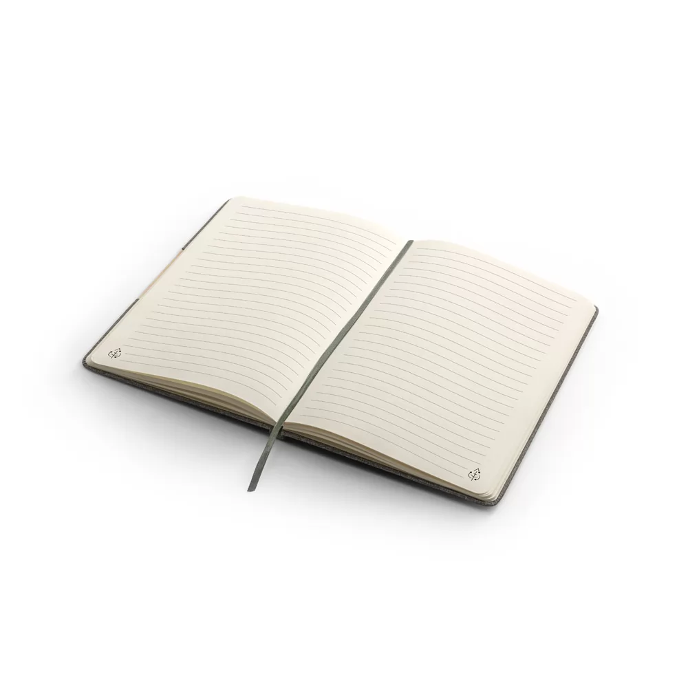 Caderneta A5 em tecido poliéster 100% reciclado Personalizada