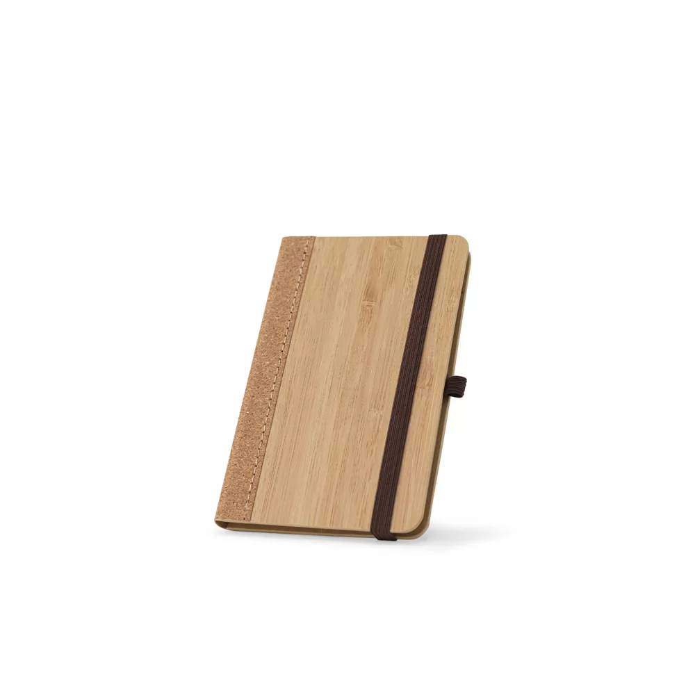 Caderneta com Capa em Bambu e Cortiça Personalizada