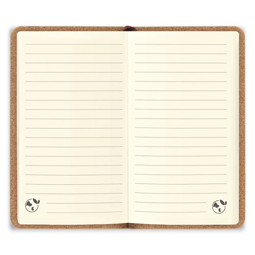 Caderneta com Capa em Bambu e Cortiça Personalizada