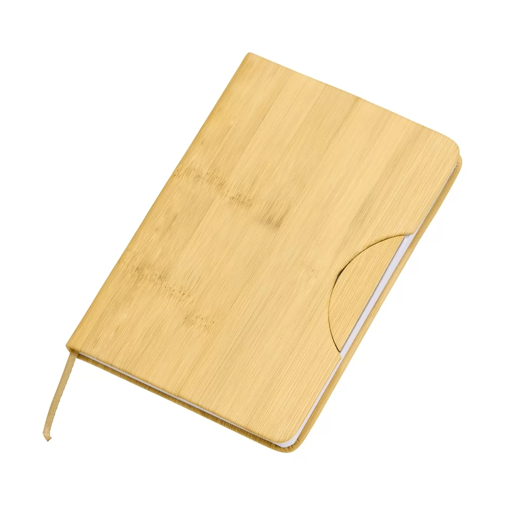 Caderneta de Bambu com Suporte para Celular Personalizada