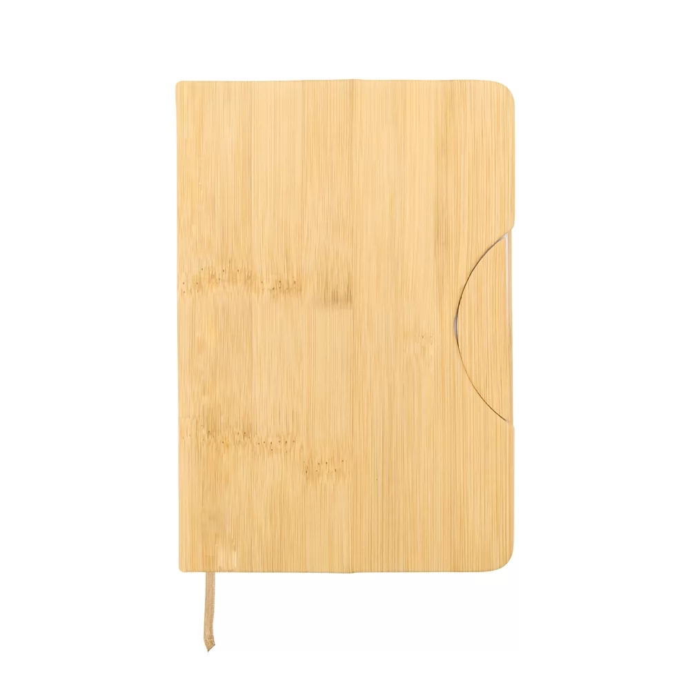 Caderneta de Bambu com Suporte para Celular Personalizada