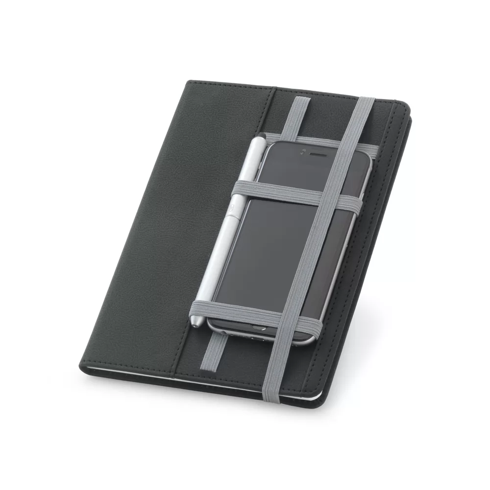 Caderneta em Couro Sintético Com Porta Celular Personalizada