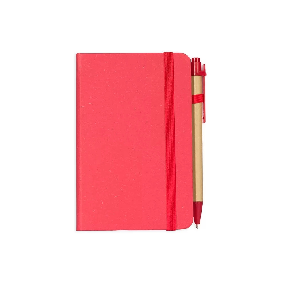 Caderneta Palha de Trigo com Caneta Personalizada